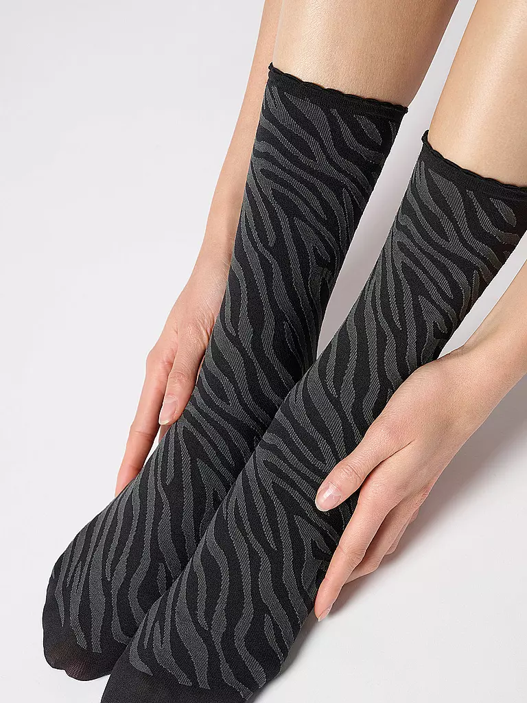 OROBLU | Calcetines finos SAVAGE 50 negro / gris | Gris