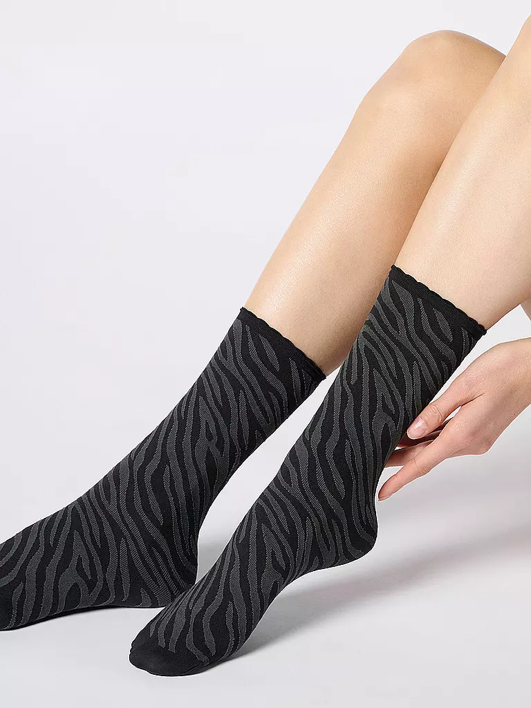 OROBLU | Calcetines finos SAVAGE 50 negro / gris | Gris