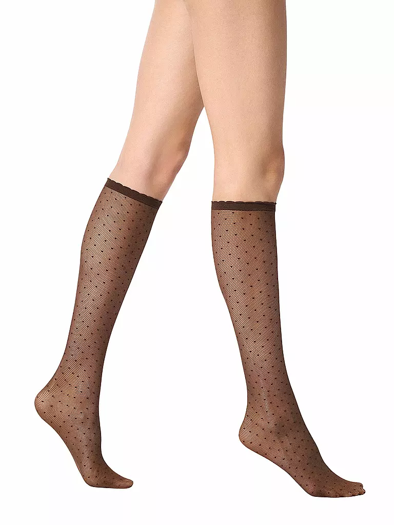OROBLU | Calcetines hasta la rodilla PLUMETIS 30 moka | Marrón