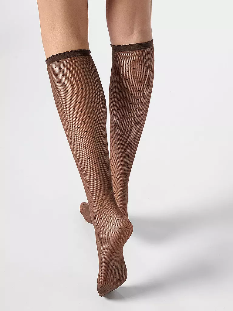 OROBLU | Calcetines hasta la rodilla PLUMETIS 30 moka | Marrón