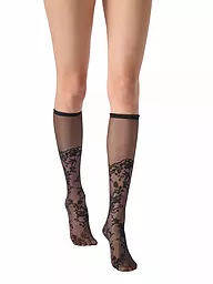 OROBLU | Calcetines hasta la rodilla SEDUCTIVE LACE 20 negro | Negro