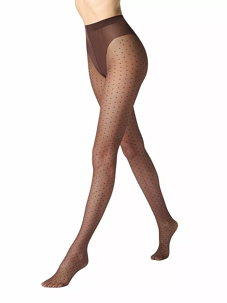 OROBLU | Medias de moda PLUMETIS 30 moka | Marrón