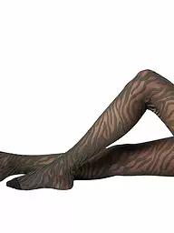 OROBLU | Medias de moda SAVAGE ZEBRA 30 black / military | Oliva