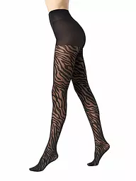 OROBLU | Medias de moda SAVAGE ZEBRA 30 black / military | Negro