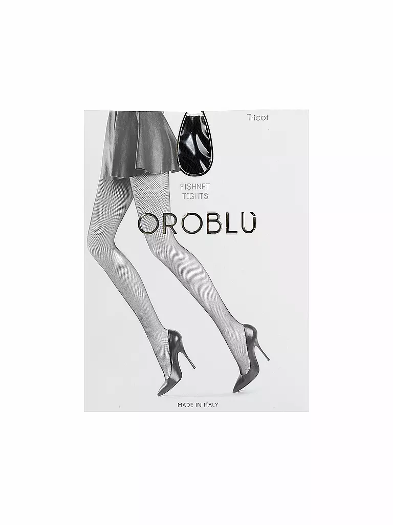 OROBLU | Medias de rejilla "Tricot" (negro) | Negro