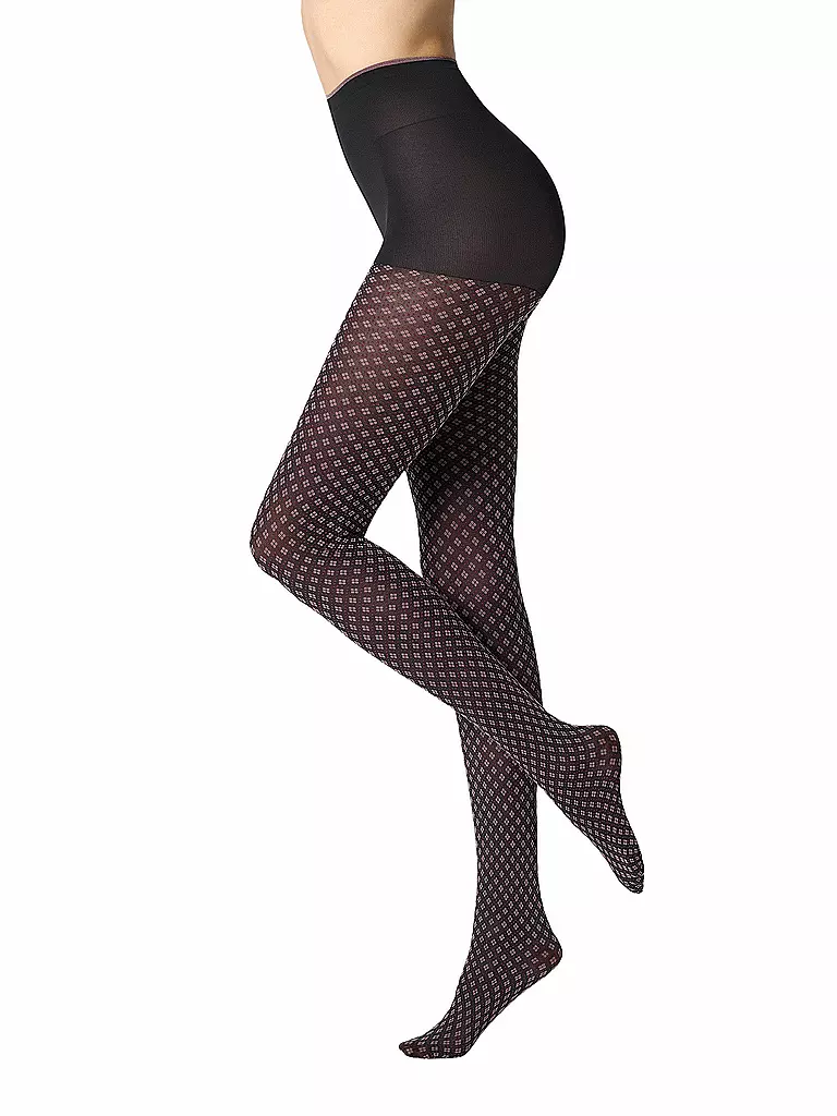 OROBLU | Modestrumpfhose TIE PATTERN 50 negro / rosa | Baya