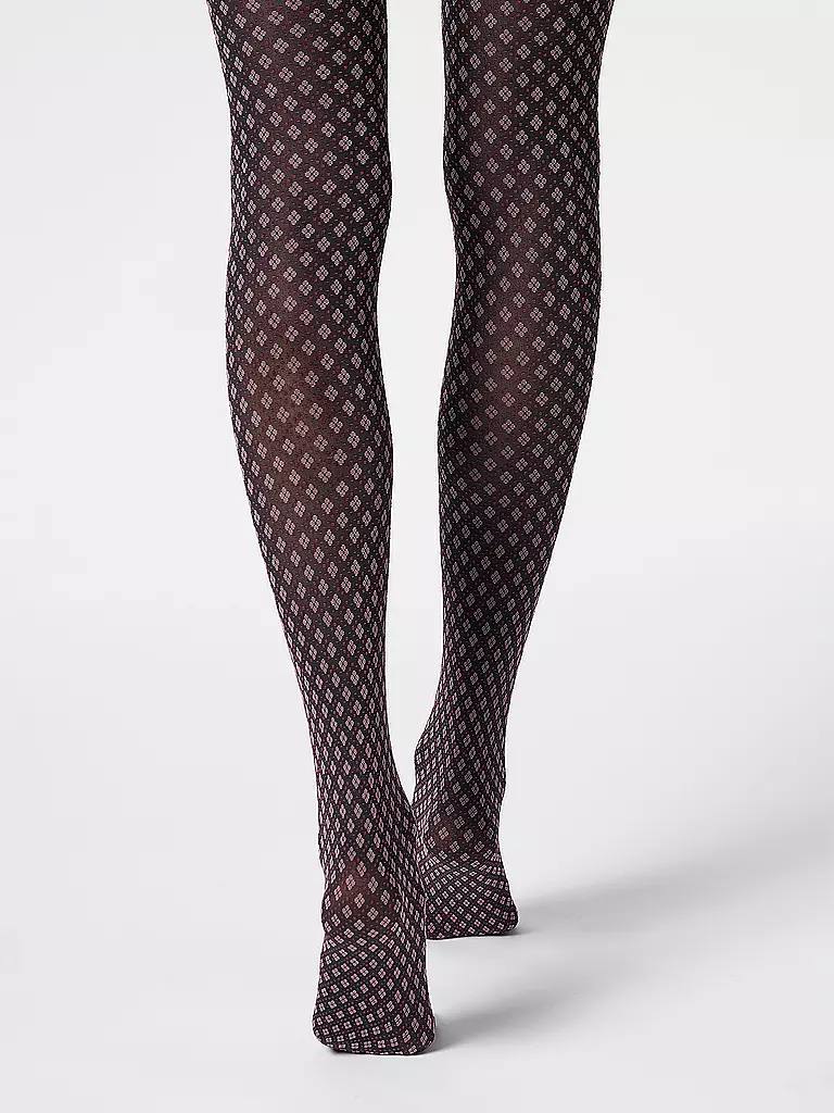 OROBLU | Modestrumpfhose TIE PATTERN 50 negro / rosa | 