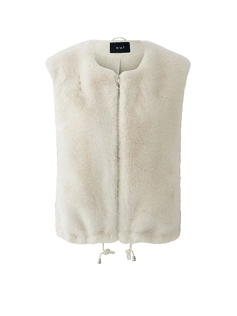OUÍ | Chaleco con aspecto de piel | Beige