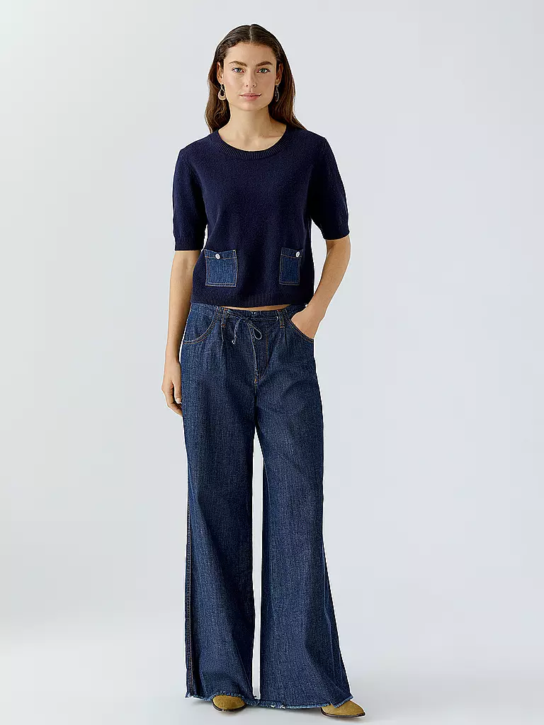 OUÍ | Jeans de pierna ancha | Azul oscuro