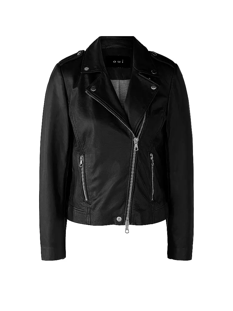 OUÍ | Lederjacke | Negro