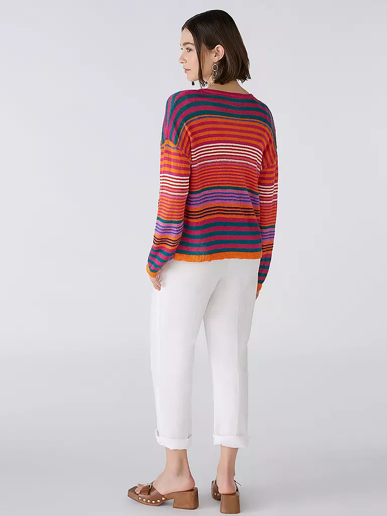 OUÍ | Leinen Strickjacke | Multicolor