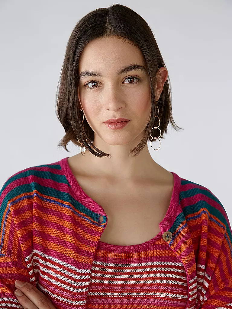 OUÍ | Leinen Strickjacke | Multicolor