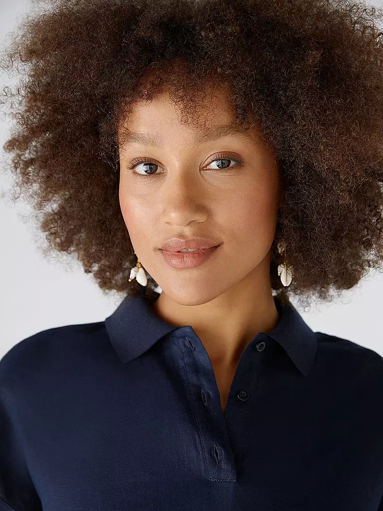 OUÍ | Leinenbluse  | Azul oscuro