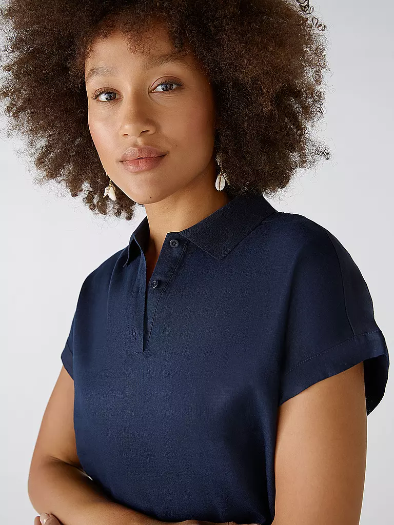 OUÍ | Leinenbluse  | Azul oscuro