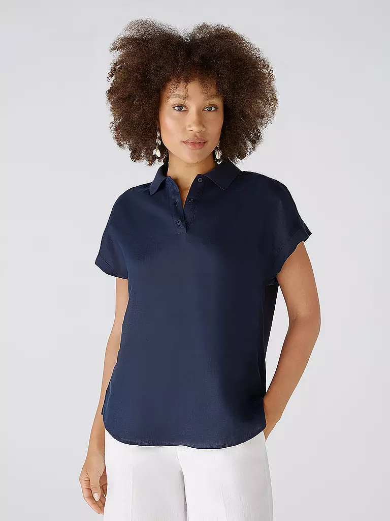 OUÍ | Leinenbluse  | Azul oscuro