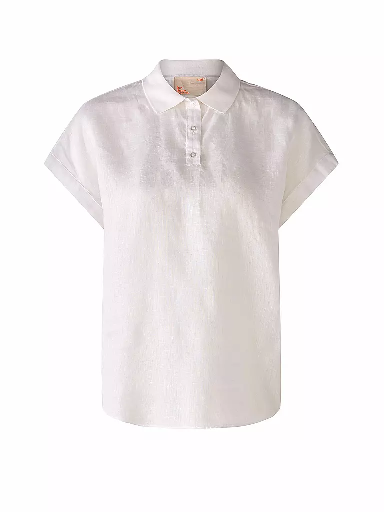 OUÍ | Leinenbluse | Blanco