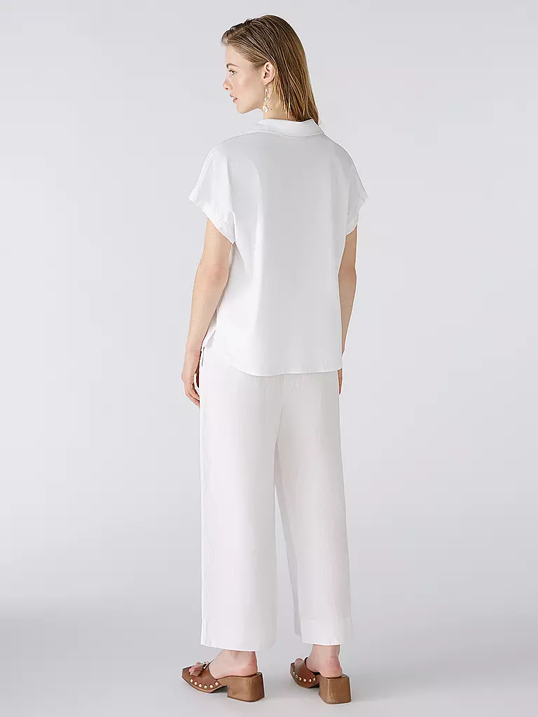 OUÍ | Leinenbluse | Blanco