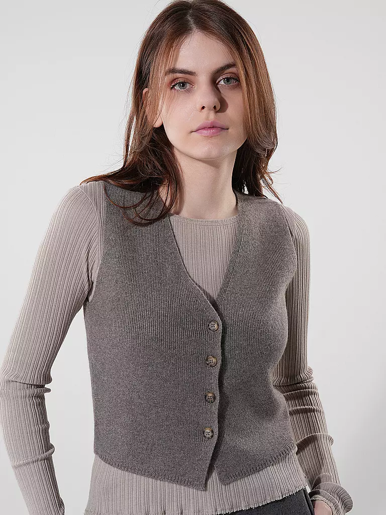 OUÍ | Strickgilet | Camel