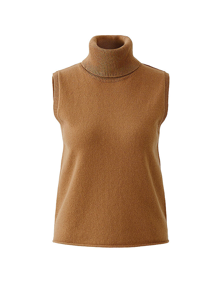 Ouí Jersey de cuello alto camel 38