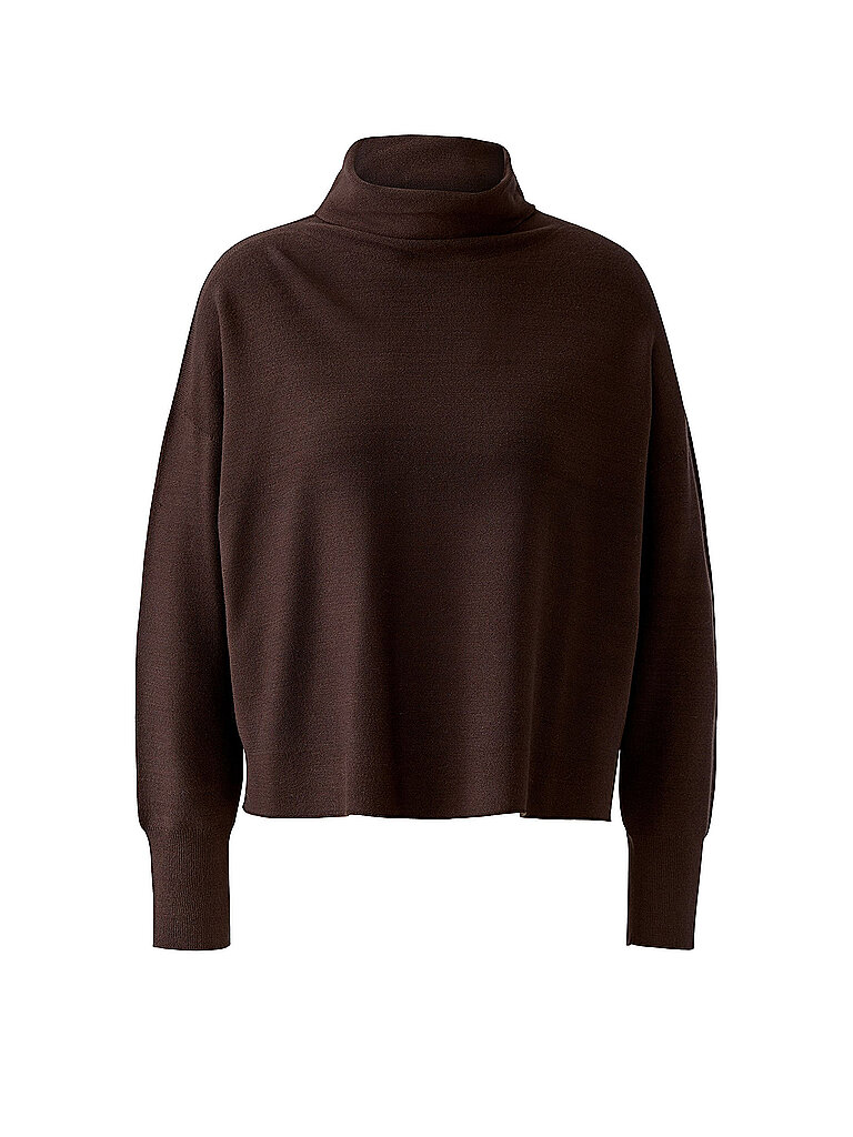OUÍ Jersey de cuello alto marrón