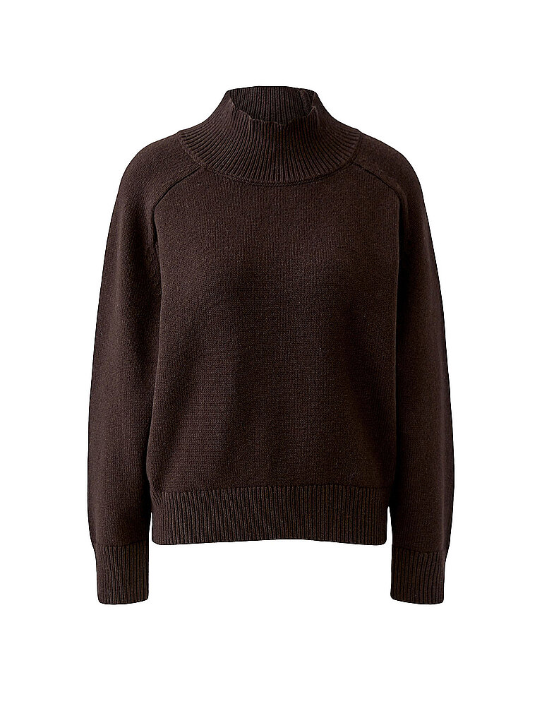 OUÍ Jersey de cuello alto marrón