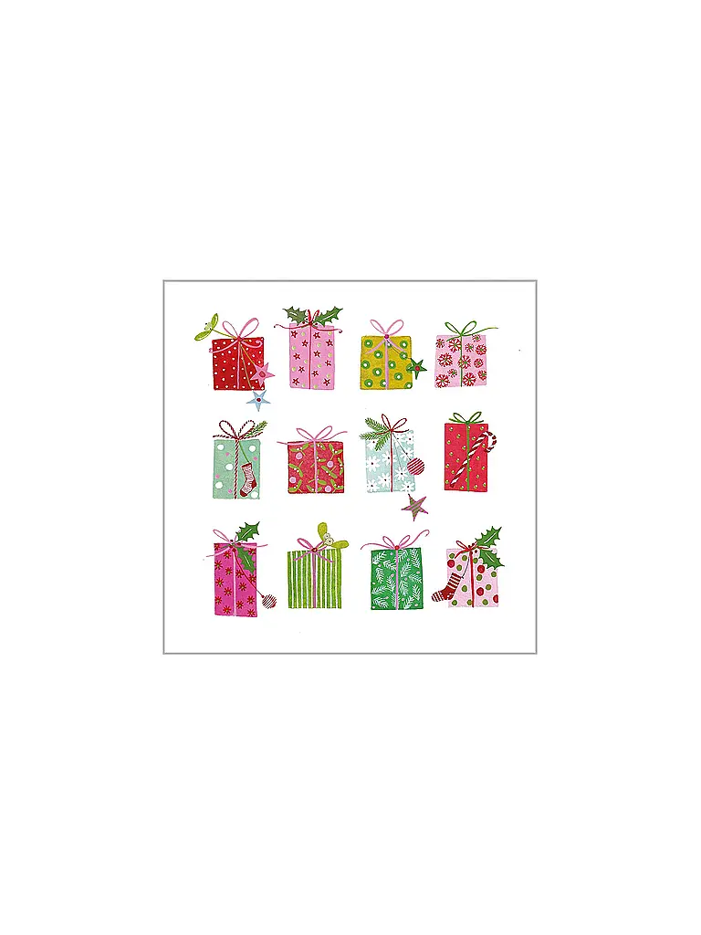PAPER-PRODUCTS | Servilletas navideñas de 25x25 cm | Blanco