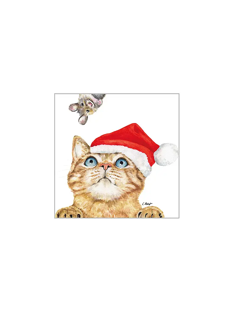 PAPER-PRODUCTS | Servilletas navideñas de 25x25 cm | Blanco