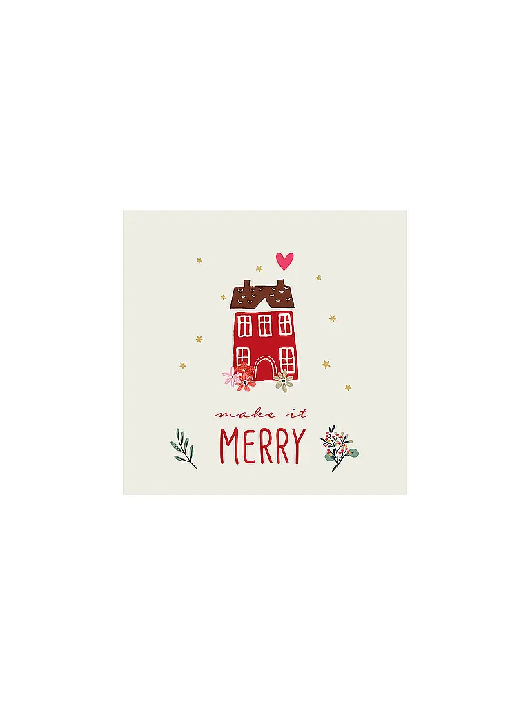 PAPER-PRODUCTS | Servilletas navideñas de 33x33 cm | Beige