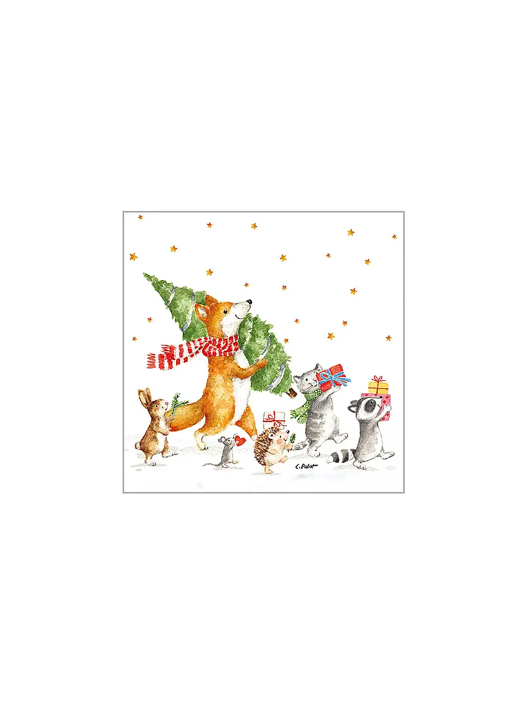 PAPER-PRODUCTS | Weihnachts-Servietten 25x25cm | Blanco