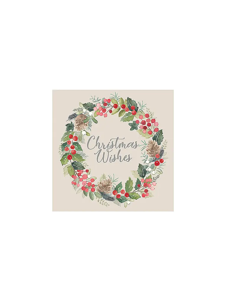 PAPER-PRODUCTS | Weihnachts-Servietten 33x33cm  | Crema