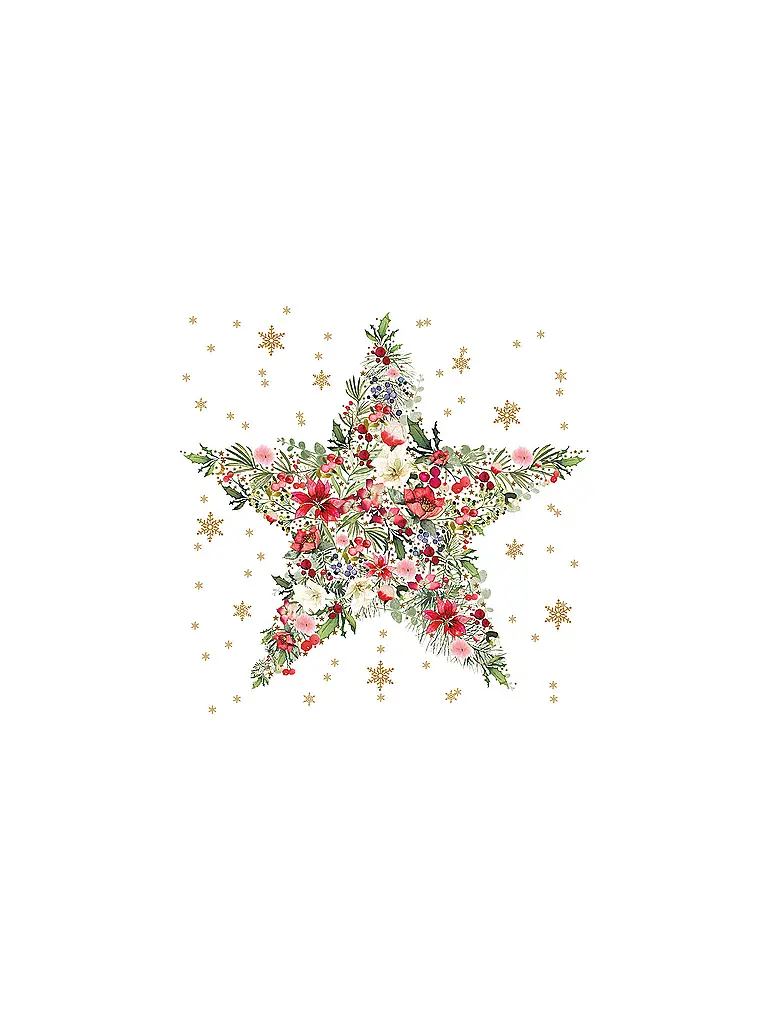 PAPER-PRODUCTS | Weihnachts-Servietten 33x33cm  | Blanco