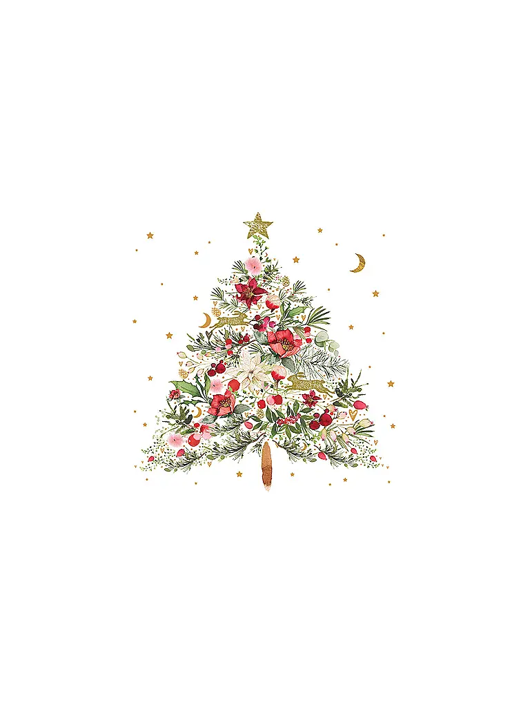 PAPER-PRODUCTS | Weihnachts-Servietten 33x33cm  | Blanco