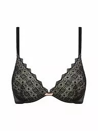 PASSIONATA | Dekollete-BH ungefüttert (Mit Bügel) "Georgia" black | Negro