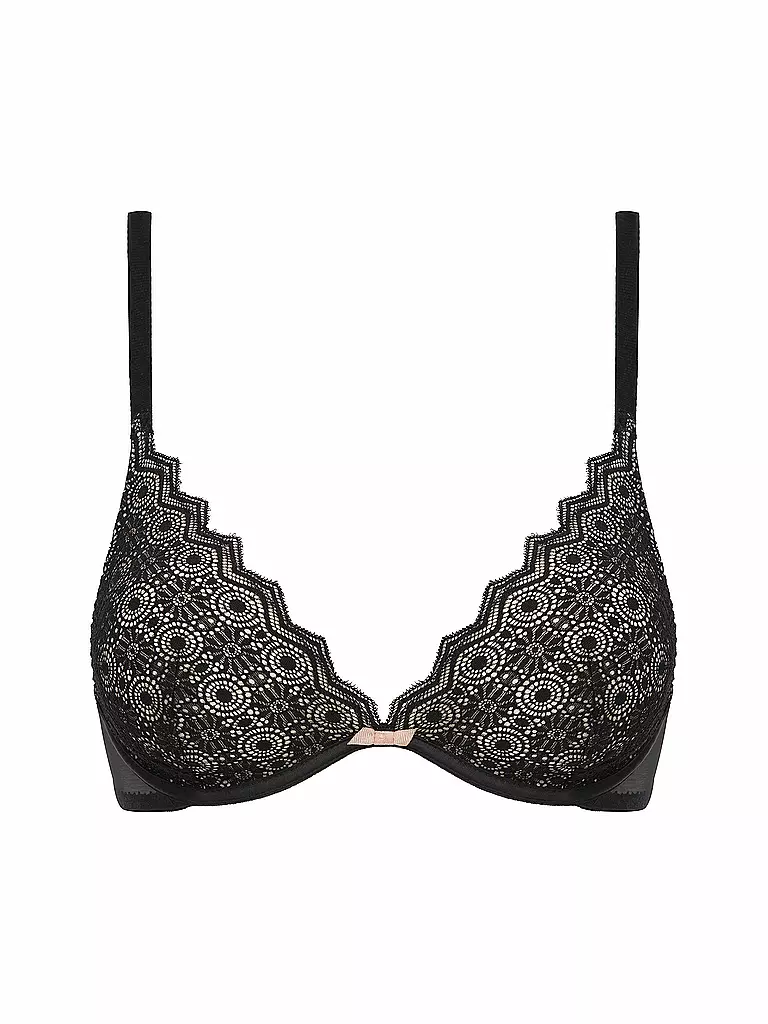 PASSIONATA | Dekollete-BH ungefüttert (Mit Bügel) "Georgia" black | Negro