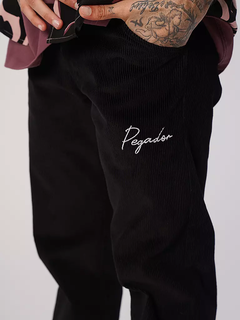 PEGADOR | Cordhose  Straight Fit  | Negro