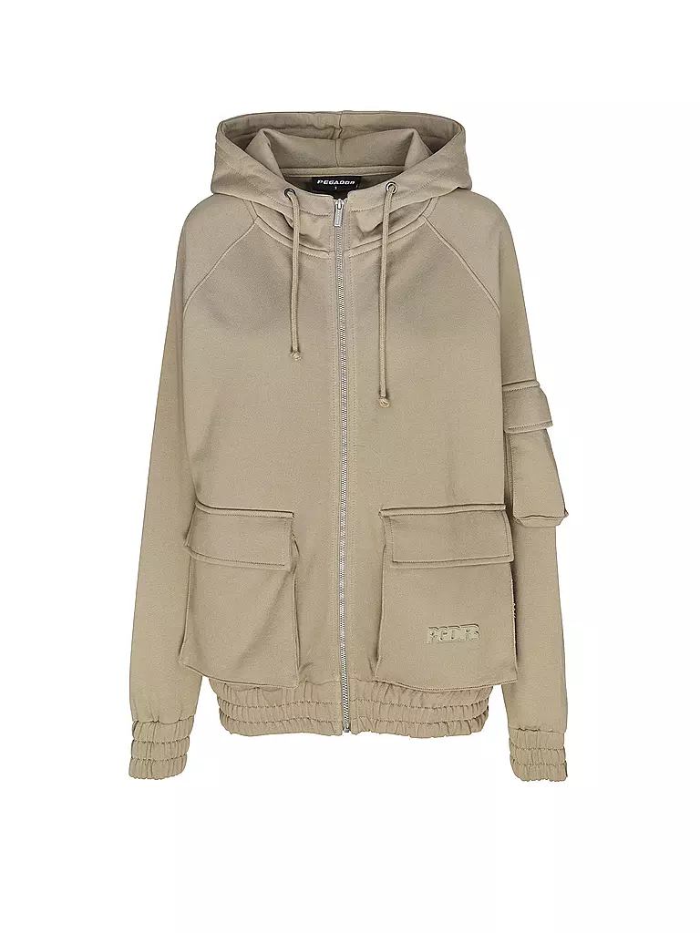 PEGADOR | Sudadera con cremallera NONA | Marrón claro
