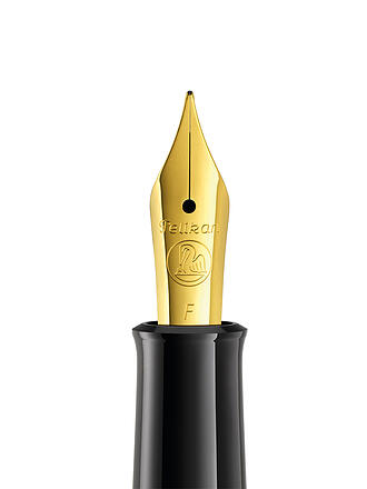 PELIKAN | Pluma estilográfica M200 verde veteado fino con estuche