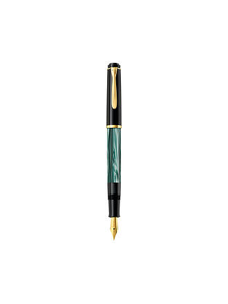 PELIKAN | Pluma estilográfica M200 verde jaspeado medio con estuche