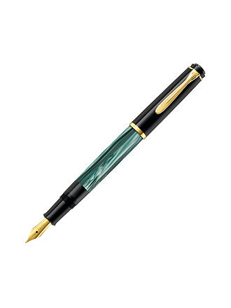 PELIKAN | Pluma estilográfica M200 verde jaspeado medio con estuche