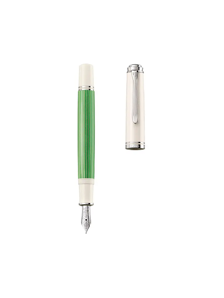 PELIKAN | Pluma estilográfica Souverän® M605 Medium Verde-Blanco | Verde