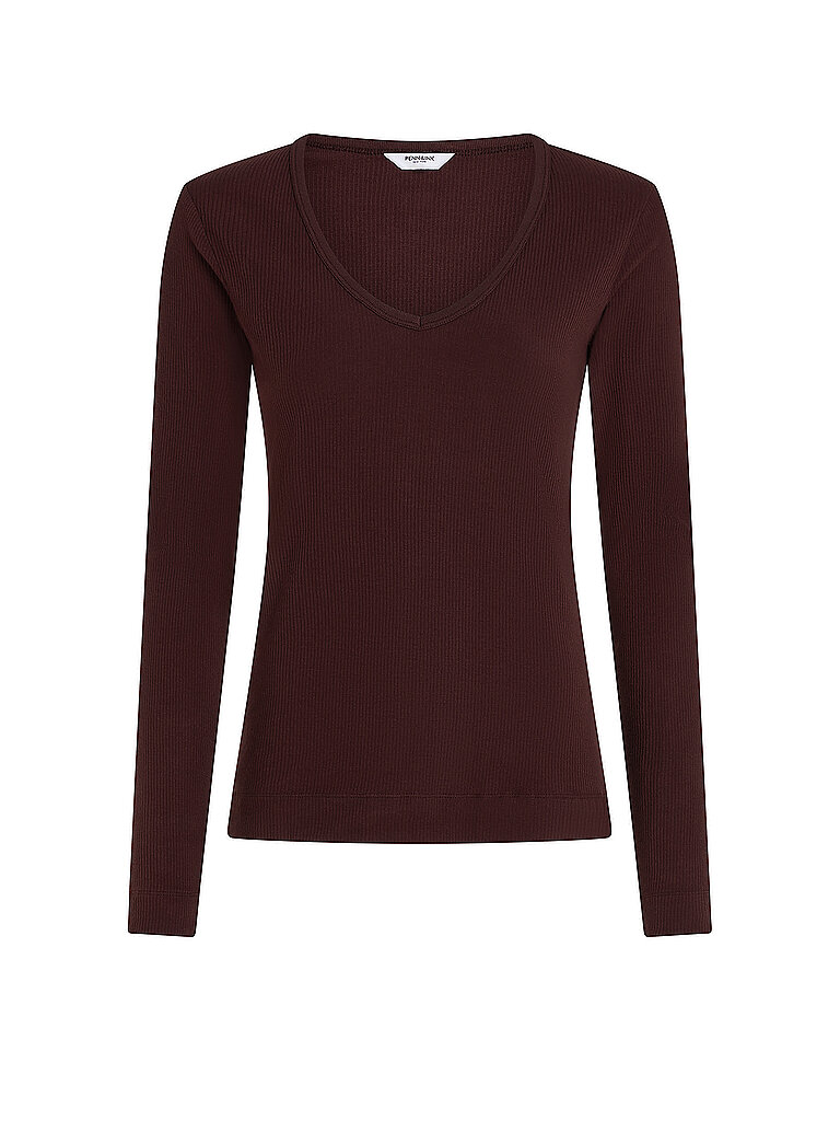 Camiseta de manga larga rojo oscuro XS
