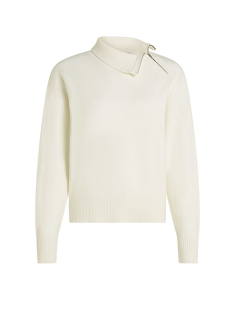Jersey de cuello alto blanco M