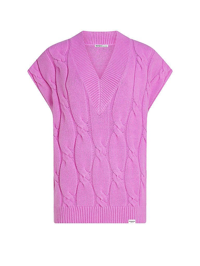 PENN&INK Chaleco de punto rosa