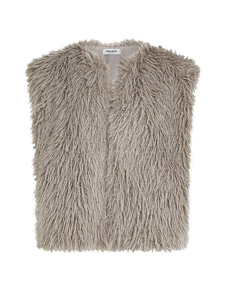 PENN&INK | Chaqueta con aspecto de piel | Gris claro