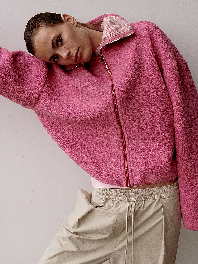 PENN&INK | Jacke in Teddyfell | Fucsia