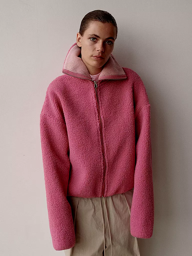PENN&INK | Jacke in Teddyfell | Fucsia