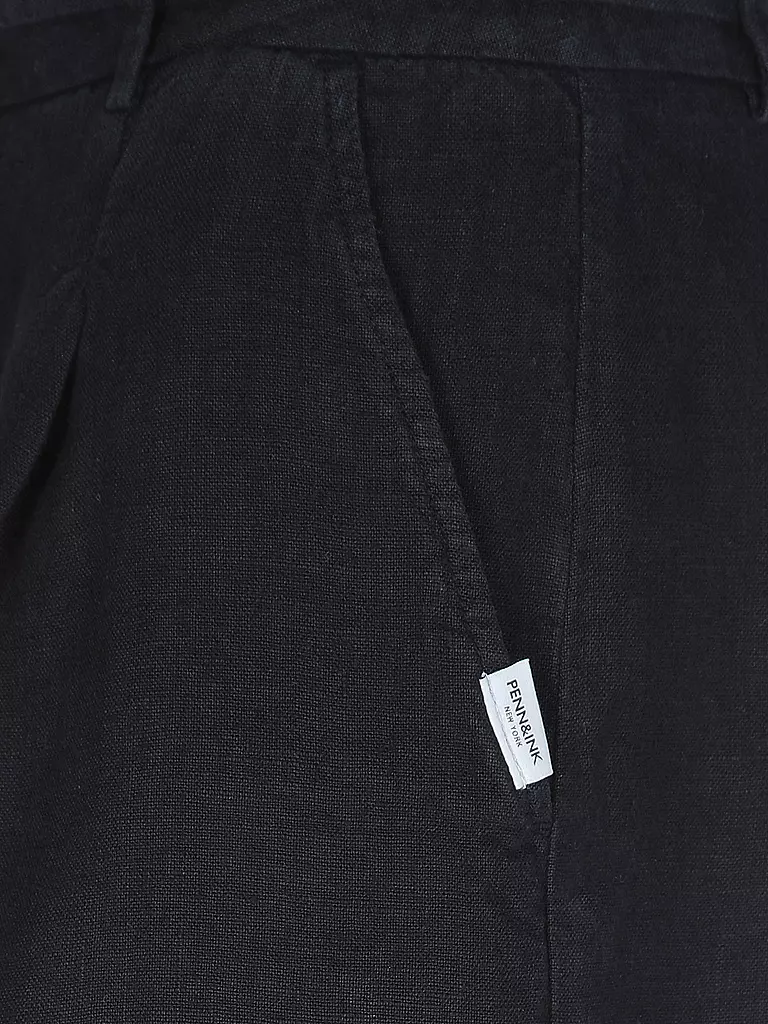 PENN&INK | Leinenshorts  | Azul oscuro
