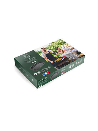 PEUGEOT | Bandeja para horno PLANCHA rectangular de cerámica negra de 43 cm