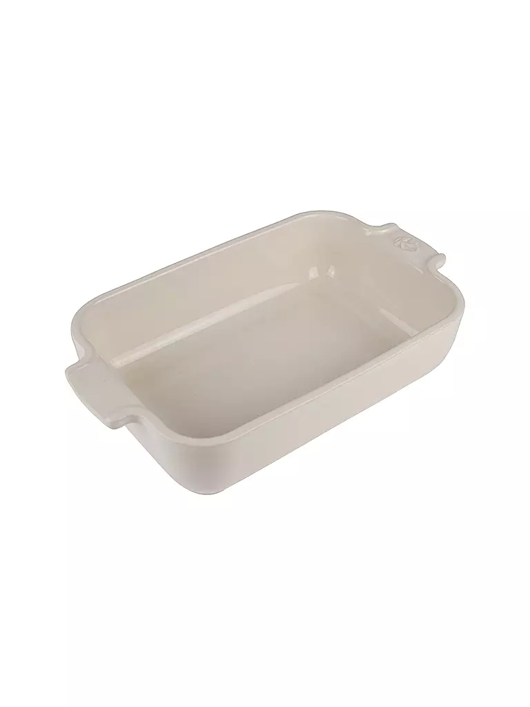 PEUGEOT | Fuente de horno rectangular de cerámica Appolia color crudo 18x12cm | Blanco