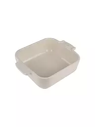 PEUGEOT | Fuente para horno de cerámica Appolia cuadrada color crudo 13x13cm | Blanco